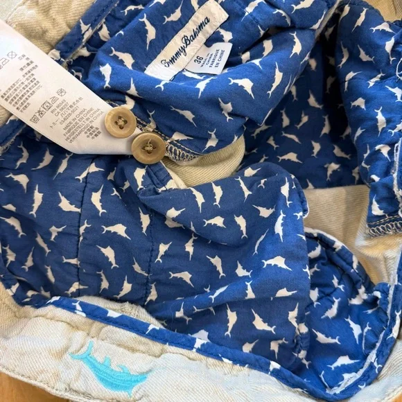 Tommy Bahama Linen Cotton Chino Shorts Light Khaki Size 36 - Picture 11 of 12